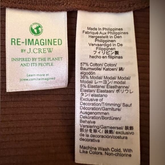 J. Crew Vintage Rib Scrunchie strap 
henley tank top - Picture 7 of 10